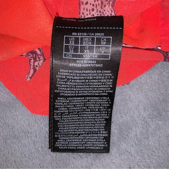 Guess Marciano Red Cheetah Print Low cut Wrap front - Picture 8 of 10